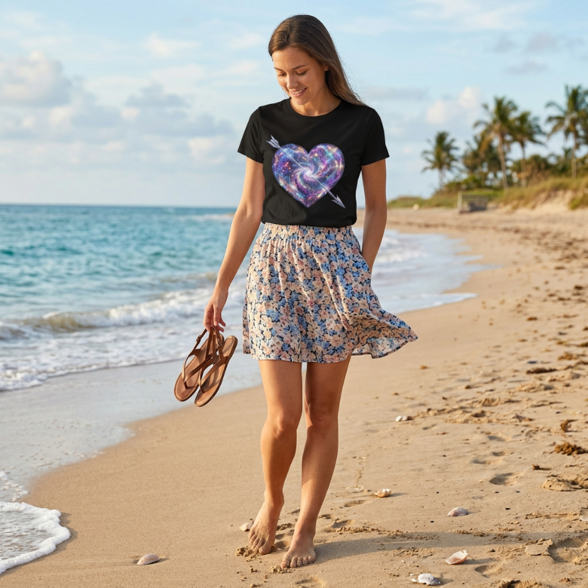 Heart of the universe - on a black t-shirt